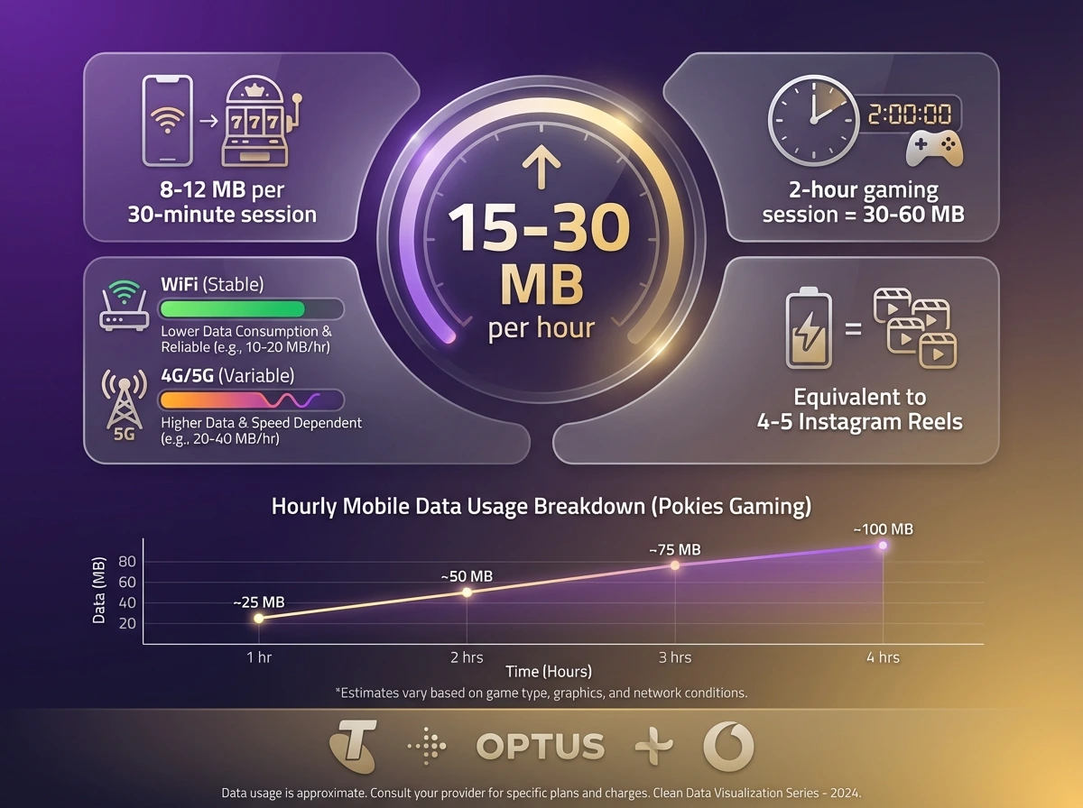 Mobile data usage chart: ThePokies 119 pokies per hour